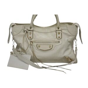 Balenciaga Bag THE CITY Leather White
